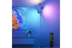SIBRILLE RVB Lampadaire LED Dimmable, 36 W 2500 lm Lampadaire sur Pied Salon Avec Télécommande & Contrôle Tactile, 2700-6500K, 3 Lampes Réglable Contrôle Individuel pour Salon Chambre et bureau