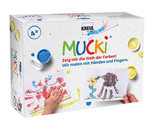KREUL 29101 - Mucki, Set per pitturare con Le Mani, 5 pz.