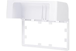 Angoily Couvercle de prise murale à rabat résistant aux intempéries à 2 vitesses Blanc