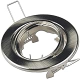 5 x Decken-Einbaustrahler 'SR90' chrom-matt MR16