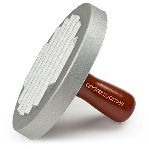 Andrew James – Hamburgerpresse mit Holzgriff für ¼ Pfund Burger + 100 Wachsscheiben – Ideal für Sommer BBQs – Auseinandernehmbar für Einfache Reinigung - 8