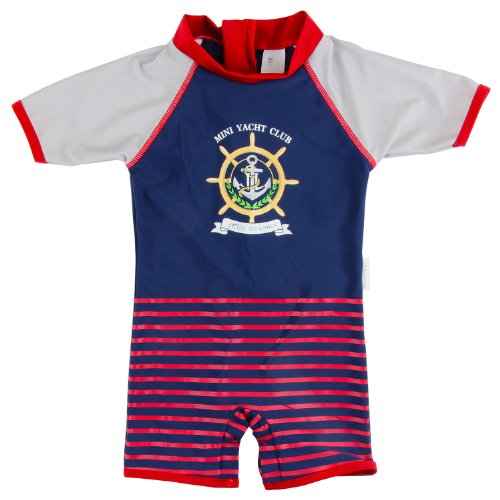 UV Sun Protective Swimsuit for Baby Boys - Mini Yacht Club - Little Scherrer (12 to 18 months)