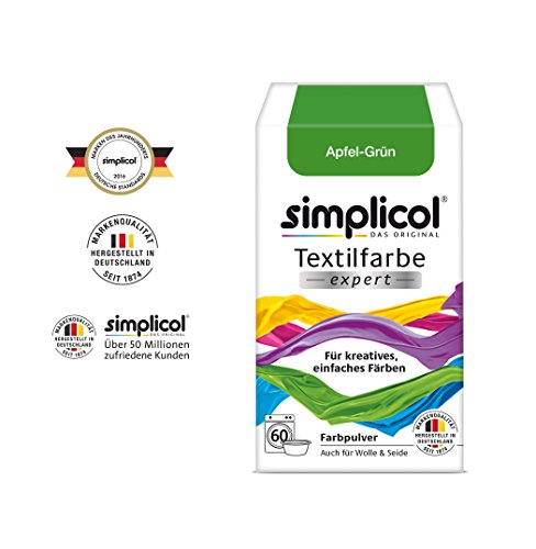 Simplicol Textilfarbe expert Für kreatives, einfaches Färben – 1744 – „Apfel-Grün“ – Neu! – 2er-Pack - 5