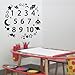 Rocket Numbers with Stars, Planets & Moon Boys Wall Art Sticker - Art Vinyl Decal Stickers, Childrens Bedroom, Bathroom, Kitchen, Lounge, Easy to Apply, Free Applicator, Easy Peel - (Please Choose Your Size & Colour Using the Selection Boxes) - by Rubybloom Designs
