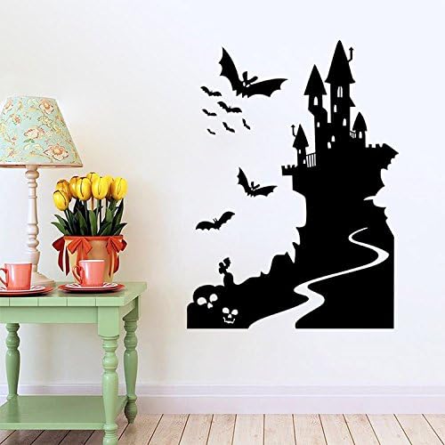 3D Halloween Bats castle wall sticker decoration stickers removable waterproof