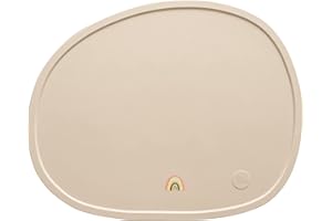 COOLABLE Set de Table en Silicone Imperméable 41×33CM antidérapants et résistants aux Taches sans BPA pour Enfant et Tout-Petits Lovemae Series (Rainbow)