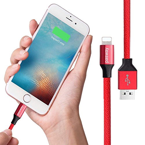 Pasway C  ble Phone   5 Pack  1M Nylon Tress   Chargeur iPhone   C  ble de Sync  2 1A C  ble Compatible avec iPhone XS Max XR X 8 8 Plus 7 7 Plus 6s 6s Plus 6 6 Plus  1 - 5 Couleurs 