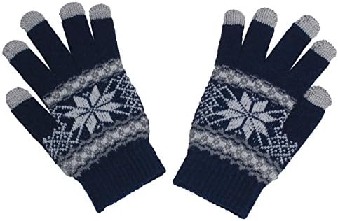 Angora Touch Screen Gloves With Knitted Detail