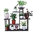 Produktbild WODO Holz Blumenständer, Topfpflanze Pflanzen Kräuter Topf 5 Schichten Display Regalleiter Indoor Und Outdoor Garten Balkon Holzregal 102L × 23W × 92H (cm), 40,1L × 9W × 36,2H (Zoll)