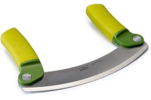Joseph Joseph - Mezzaluna da Cucina, Lama in Acciaio Inox 18 cm, Pieghevole - Verde