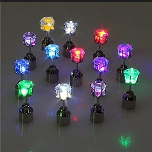 1 pairs Light Up Led Earring Ear Stud Dance Party Accessories