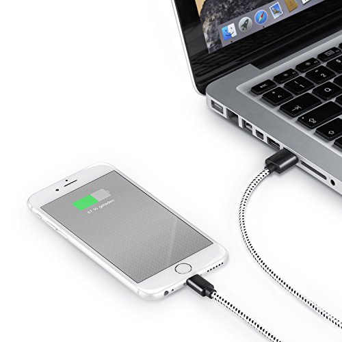 CSL – 2,0m Premium Apple MFI Lightning USB Kabel (Apple MFI zertifiziert & lizensiert) | Datenkabel / Ladekabel | für Apple iPhone & iPad | schwarz/weiß - 5
