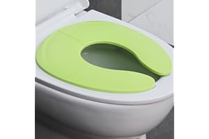 Funbliss Sedile WC Bambini,Reduttore WC per Bambini, Seduta Pieghevole e Portatile, Accessori per Bambini, Sicurezza e Comfort,Verde
