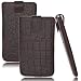 Produktbild Starberry® Echt Ledercase für Xiaomi Mi Mix 2 in Braun Kroko Look Tasche + ECHT Rindsleder + Top Qualität Design Polsterung Leder Handytasche Schutz Hülle Ausziehbar Schutzhülle Schlaufe Premium Etui Holster Croco Krokodil Look