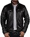 Produktbild Brandslock herren echt lederjacke biker (Large, Schwarz)