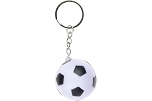GÉNÉRIQUE Porte-Clé Mini Ballon de Football Blanc et Noir en Mousse - 4cm - 417