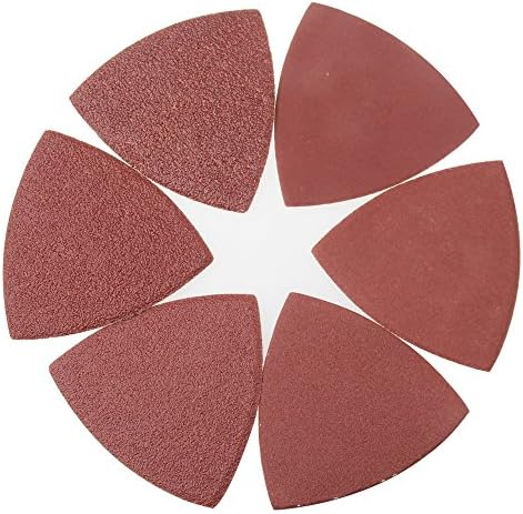 Exsart 60 Pcs Triangular Hook &amp; Loop Abrasive Paper Sandpaper Sanding Sheets for Wood Universal Oscillating Fein Dremel Bosch Makita Rockwell