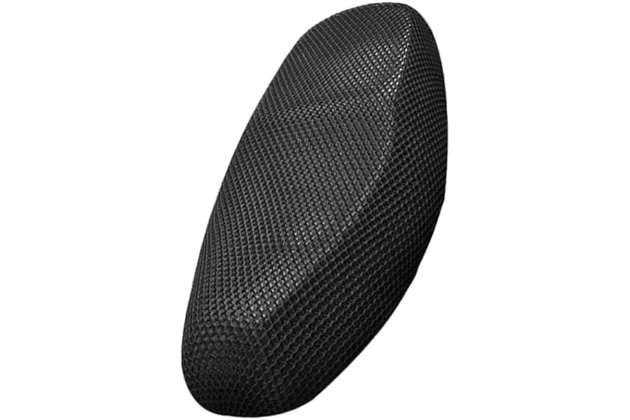 MOCNT Motorcycle Seat Cover Universal Anti-Slip Motorcycle Seat Cushion Cover Waterproof Breathable Motorcycle Seat Bench Cover Cool Saddle Cover 3D Net Mesh Protection Black L