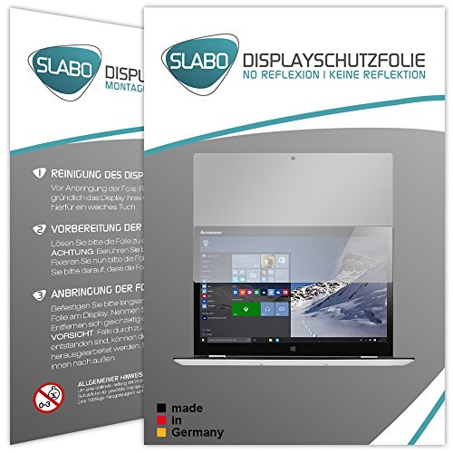 2 x Slabo Displayschutzfolie Lenovo Yoga 700 (14 Zoll) Displayschutz Schutzfolie Folie "No Reflexion|Keine Reflektion" MATT - Entspiegelnd MADE IN GERMANY