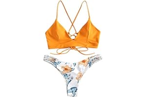 riou Bikini Conjuntos de Bikinis para Mujer Push Up Mujeres Traje de BañO Estampado Bohemio Dividido BañAdores con Relleno Tops y Braguitas Mujer 2022 brasileños vikinis