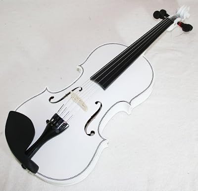 Cherrystone Violon Blanc 4/4 Avec Archet, Étui, Colophane