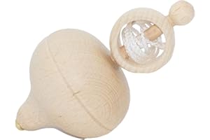 Gico Toupie Ficelle en Bois Nature, Hauteur 92 mm D 52 MM 6420