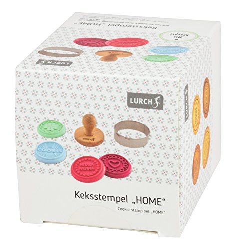 Lurch 10524 Keksstempel Set Homemade Cookies 6-teilig, Kunststoff, mehrfarbig, 6 x 6 x 6 cm - 6