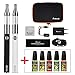 Komplettset Salcar® Elektronische Zigarette E-Zigarette Doppelset und Premium E-liquid | 2x EVOD Mini Protank set mit 1100mah EVOD starkem Akku + 1,8ml Mini Protank Verdampfer + USB Ladekabel und Stromversorgung +Lanyard+Tasche+ 5x 10ML E-Liquid-0,0 mg Nikotin! Schwarz+Weiß