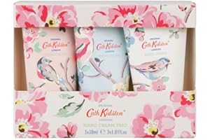 Cath Kidston Hand Cream 3x 30ml, Shea Butter, 3 Fragrances, Hand Care Moisturiser, Pocket and Travel Size, Vegan and Cruelty Friendly, Beauty Gift For Her, Blossom Birds Collection