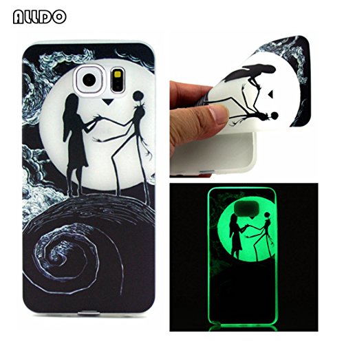 AllDo Funda Silicona para Samsung Galaxy S6 Edge Plus Carcasa Protectora Caso Suave TPU Soft Silicone Case Cover Bumper Funda Ultra Delgado Carcasa Flexible Ligero Caja Anti Rasgu  os Casco Anti Choque - La Belleza y el Espantap  jaros