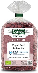Fagioli Rossi Kidney Cerreto Bio 350g - Senza glutine - Ricchi di fibre - Ricchi di proteine - Legumi secchi - Biologici - Vegan