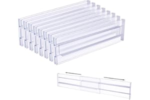 CUNSIEUN Schubladen Organizer Schubladentrenner Organizer Transparente Schubladenteiler Drawer Dividers Organizers für Küchenspeicher, Schlafzimmer, Kommode(8pcs)