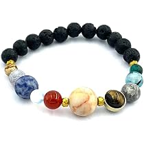AidShunn Sistema Solare Bracciale Pietra Naturale Perline Universo Galassia Otto Pianeti Serie Di Gioielli A Tema Per Uomo Donna Ragazze Ragazzi Adolescenti - 7