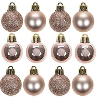 Albero Di Natale Rosa Gold.Confezione Da 32 3 5cm Rose Gold Baubles Albero Di Natale Matita Lucida E Glitter Design Decorazioni Natalizie Amazon It Casa E Cucina
