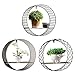 Produktbild Mehrzweck Wand Befestigtes Runde Wandregal, Dekorativer Wand Hängender Eisen DVD Spielt Blumen Schwebendes Regal Gestell Gitter Speicher Organisator für Indoor & Outdoor Deko