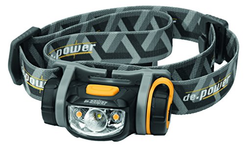 de.power LED Stirnlampe mit Spot- u. 140° Weitwinkellicht, dimmbar, 1x AA, 89 Lumen (ANSI), DP-800AA-C