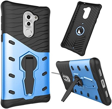 Huawei Honor 6X / Mate 9 lite / GR5 (2017) Case, Rexang [Ultra Armor] Cover High Quality [Double layer] Hard Rugged Shock Proof Heavy Duty [With 360 Kickstand] Best Dual Layer Tough Protection for Huawei Honor 6X / Mate9 lite / GR5(2017) (HONOR 6X, Blue)