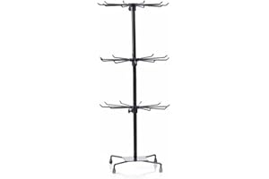BestAlice Portagioie a 3 livelli, supporto girevole per gioielli a 3 livelli, supporto per collana rack moda contatore gioielli albero stand, supporto regolabile in metallo gioielli