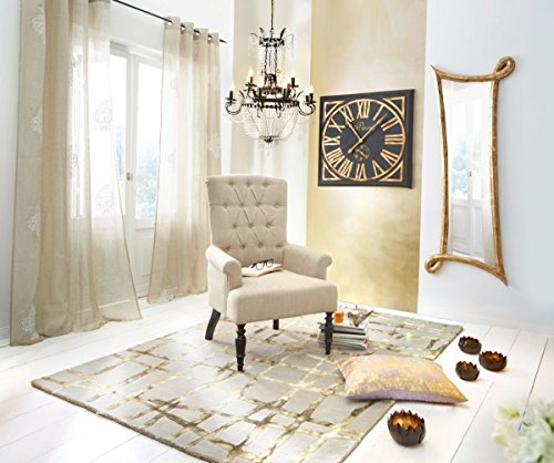 miaVILLA Kissenhülle Goldy Kissenbezug 100% Baumwolle Gold Lila 40 x 60 - 2