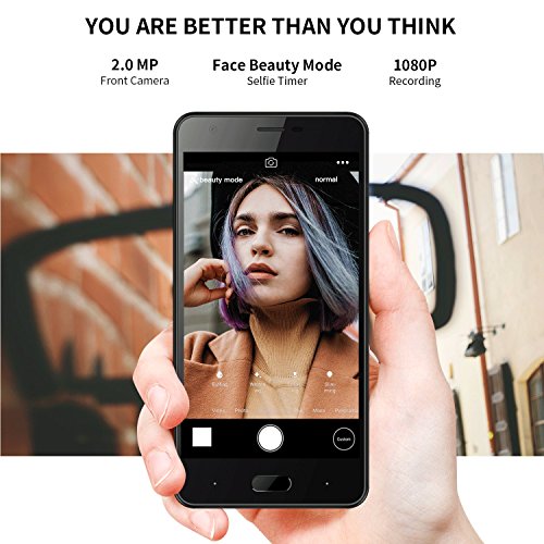 Telefonia Mobile, DOOGEE X20L Dual SIM Free 4G Smartphone In Offerta nuovi - 5.0 Pollici HD Schermo Cellulari Android 7.0 - MT6737 2GB Ram+16GB Rom Telefono - Dual 5.0MP Fotocamera Digitale - 2580mAh - Nero