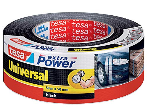 Preisvergleich Produktbild tesa Titel Extra Power Universal Gewebeband / Witterungsbeständiges Panzertape in Schwarz zum Abdichten, Isolieren, Befestigen und Reparieren / 50m x 50 mm (Schwarz, Menge 2)