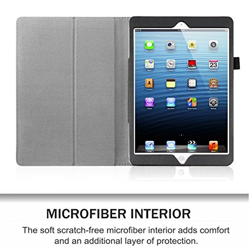 Fintie iPad 2 / 3 / 4 Hülle Case – Folio Slim Fit Kunstleder Schutzhülle Cover Tasche mit Auto Schlaf / Wach Funktion für Apple iPad 2 / iPad 3 / iPad 4, Fleur rouge - 3