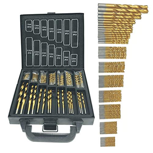 Preisvergleich Produktbild DIYT 99 Sätze von Titan-beschichteten Spiralbohrer-Lochöffner