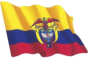 Artimagen Pegatina Bandera Ondeante Colombia pequeña 65x50 mm.