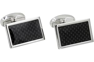 AUSCUFFLINKS Carbon Fiber Cufflinks | 5 Year Warranty | Cufflinks Box Inc | Gift for Men | Groomsmen Gifts | Black Cufflinks
