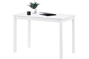‎HAGGE HOME hagge home Skandinavisch Holz Schreibtisch - Kleiner Tisch, Esstisch, Computertisch, Küchentisch, Office Desk, PC Tisch, Homeoffice, Esszimmertisch, Wohnzimmertisch, Arbeitszimmertisch - 110x60 Weiß