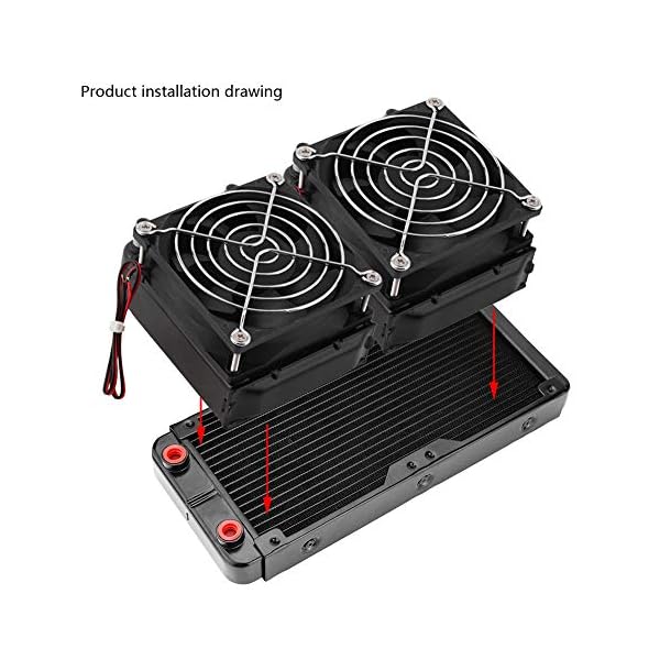 Zerone 18 tubos de aluminio PC radiador de refrigeración de agua 240 mm para disipador de calor LED de CPU (soporta 2… - Image 5