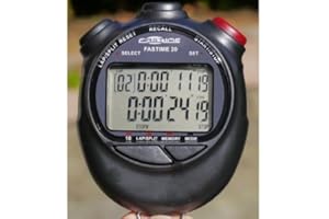 Fastime 20 Water Resistant Case Pacer & Time Dual Display Handheld Stopwatch