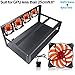 Price comparison product image lzn Steel Coin 6 GPU Mining Rig Aluminum Case /4 Fans for ETH ZEC/Bitcoin fit under 25cm GPU