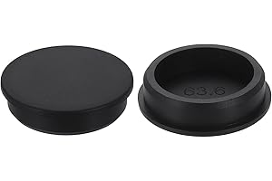 sourcing map 2 tappi per fori in silicone, impermeabili, rotondi, tappi di tenuta per bottiglie, tappi terminali per tubi per foro da 62 mm per bottiglia da bagno, nero